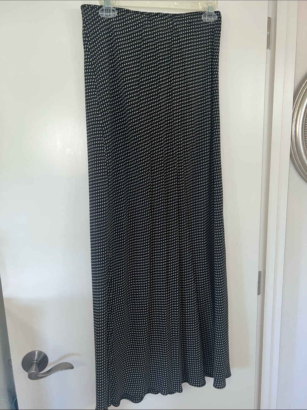 Max Studio Black and White Geometric Maxi Skirt